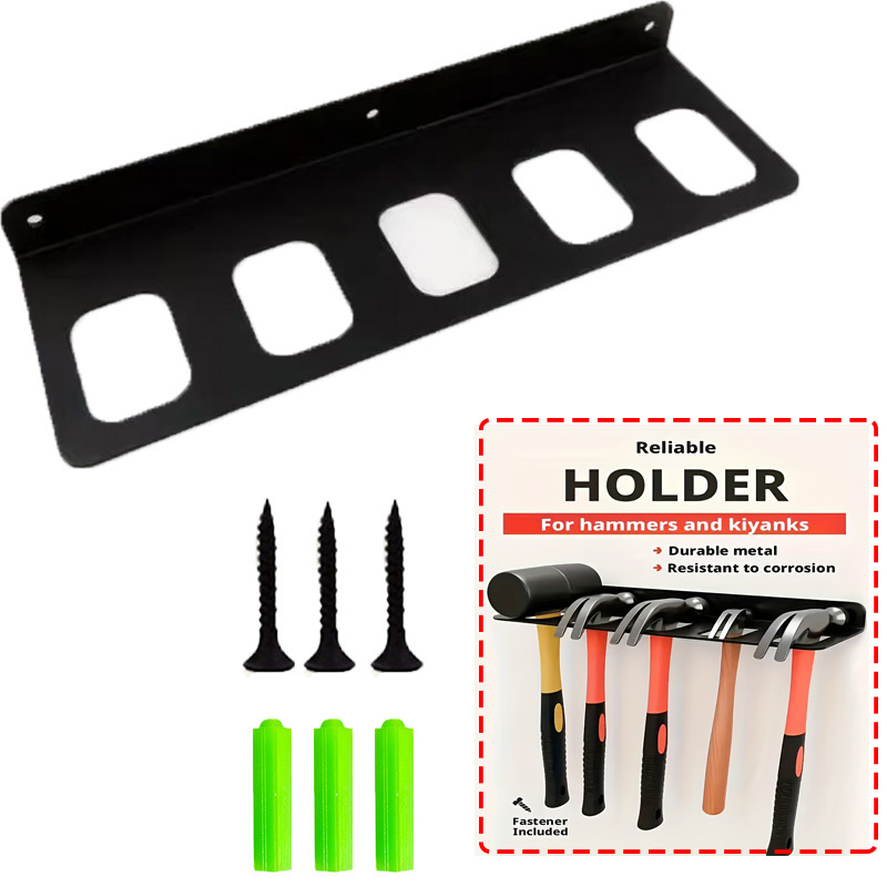 Image of 2pcs Heavy-duty Metal | Of Accommodating 5 , Iron Handicraft Storage Rack, Multifunctional Garage Tool Rack, Sturdy And Durable Structure, Storage Racks