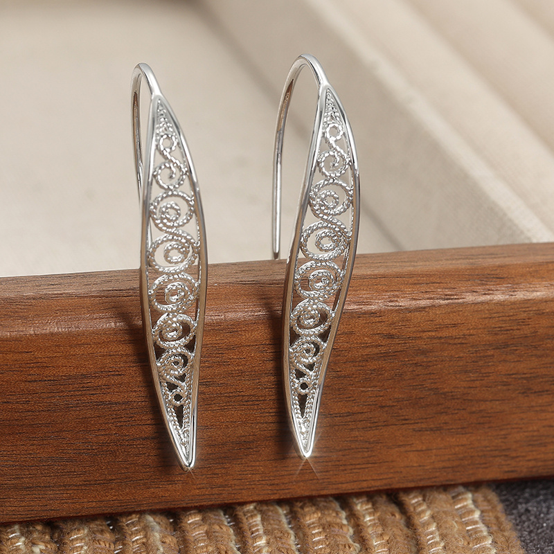 Trendy Long Earrings with Bohemian Geometric Design