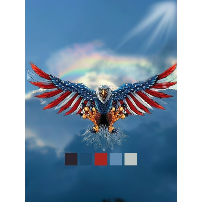 

Patriotic Eagle Keychain - Vintage American , Acrylic 2d Car & Bag Charm, Ideal For Christmas, Halloween & Valentine's Gifts, Best For Christmas