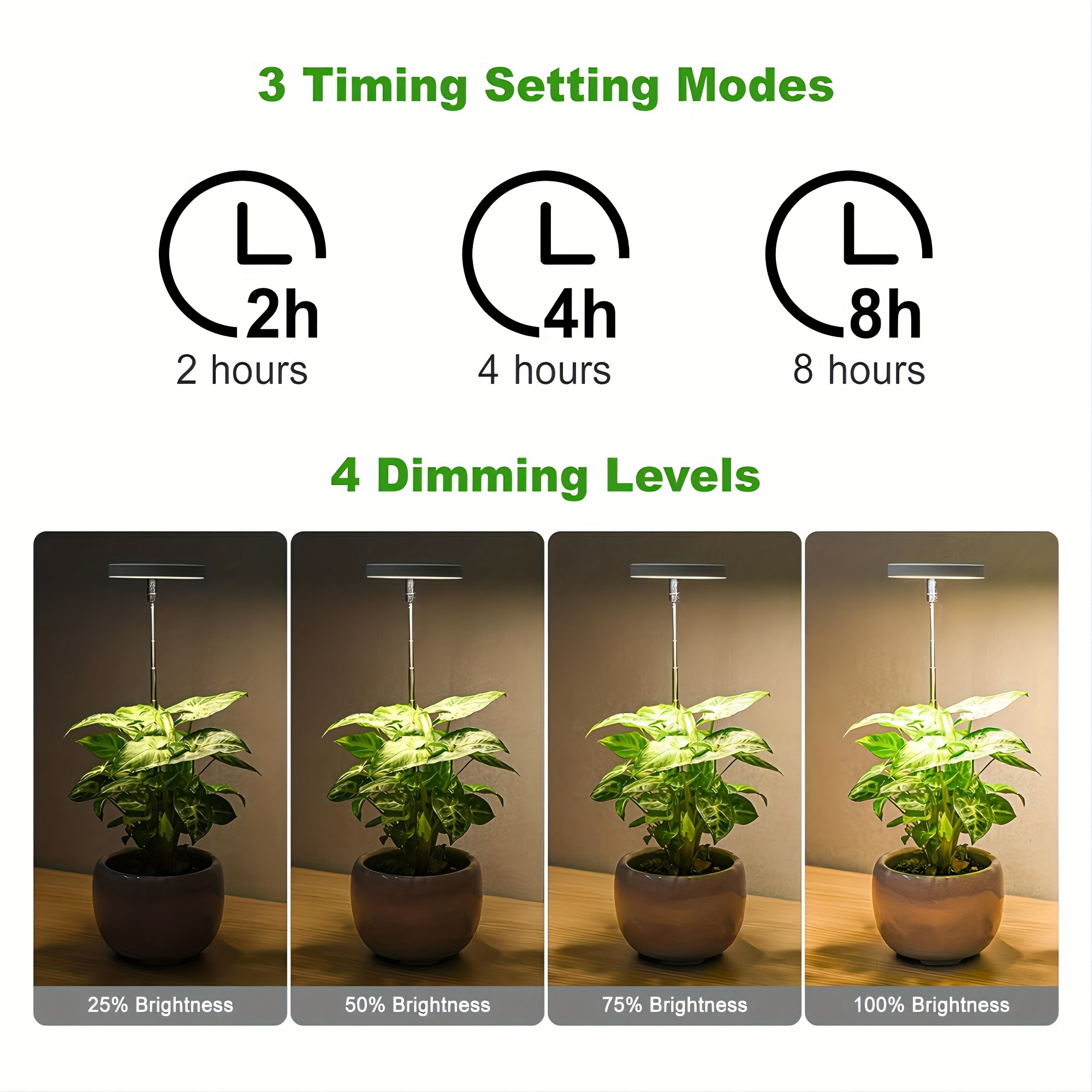 

Grow Light Indoor Full , Indoor Sun Suitable For Indoor Plant Flowers And Small Plants, Plant Growth, Retractable Grow Light, Height And Adjustable Grow Light With Automatic 2/4/8h Timer