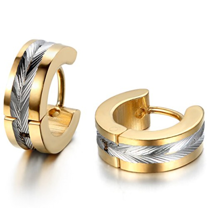 E-shop Jewelrywe Klassische kleine Ohrringe Edelstahl Huggie Hoop Ohrstecker für Männer Frauen