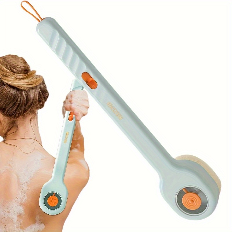 3 colour selectable back cleansing brushes with soft bristles and ergonomic long handle   battery free gentle body cleansing tool that doesnt need to be   unisex friendly   shower brushes Product details 2
