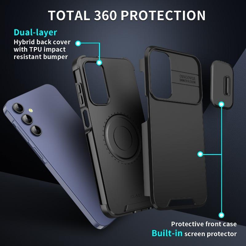 Slide Camera Lens Protection Phone Case Compatible with Samsung A56 A36 A16 Shockproof Case Compatible with Galaxy A16 A36 A56 Back Cover