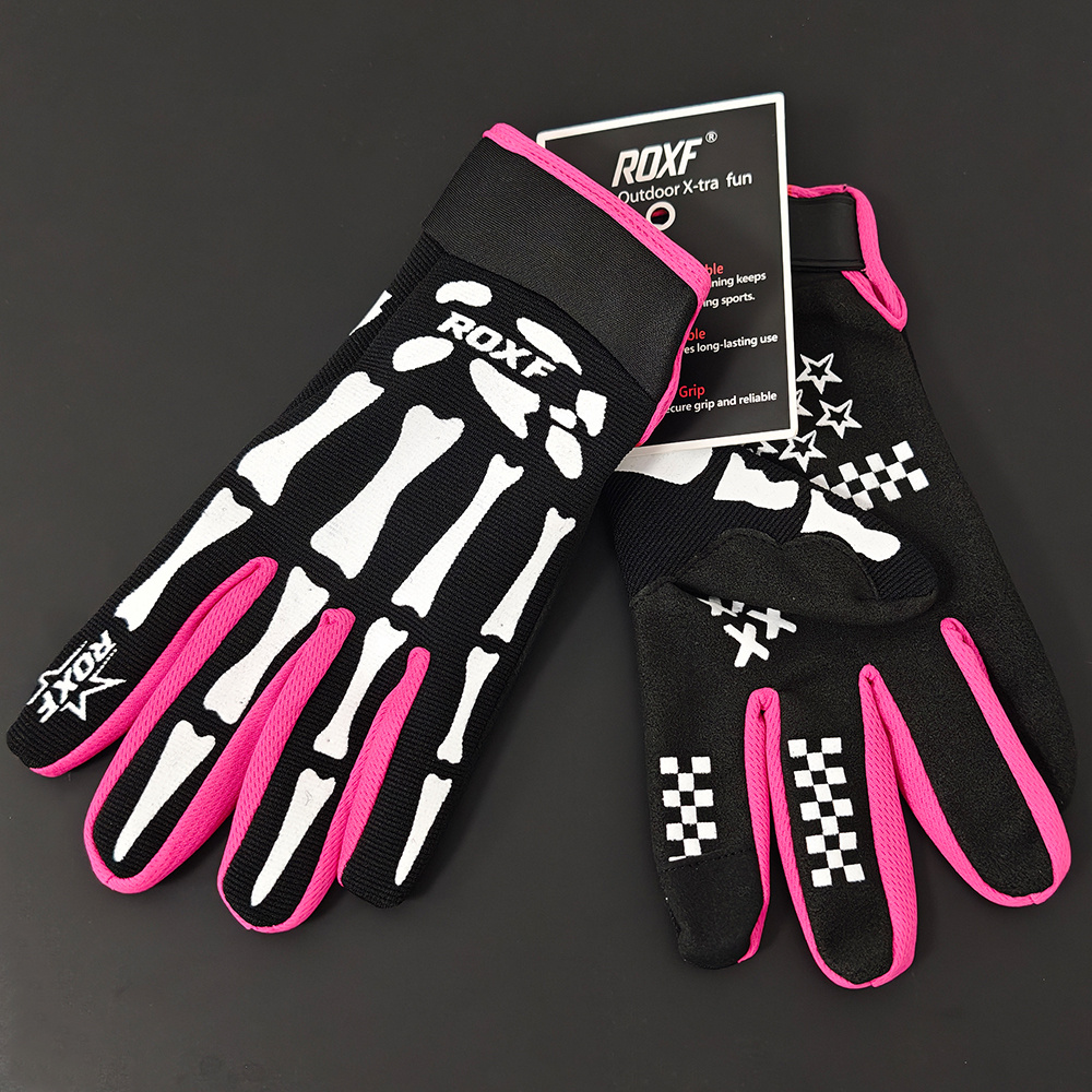 ROXF Skull Bone Pattern Outdoor Non-Slip Touchscreen Gloves
