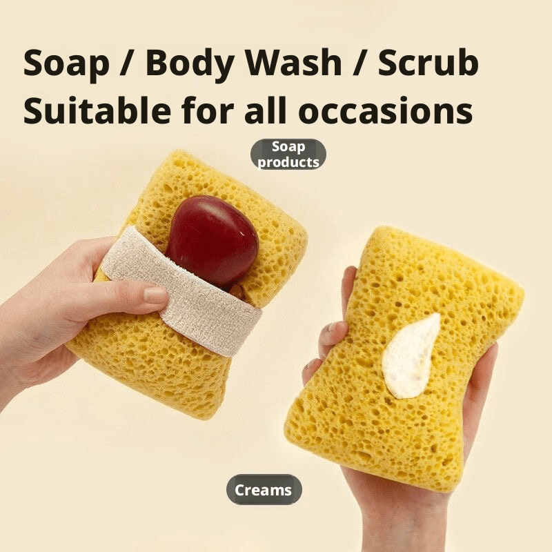 honeycomb bath net with soap pocket quick foaming shower sponge soft body scrubber suitable for elastic soap holder hygienic bath accessory for wet use suitable for bath shower quick foaming sponge for daily cleansing Product details 2