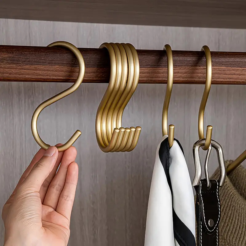 TEMU -shaped Hook - Heavy-duty Design With A Stylish , Suitable For Bathrooms, , Kitchens, And Gardens. Perfect For Hanging Towels, Coats, And