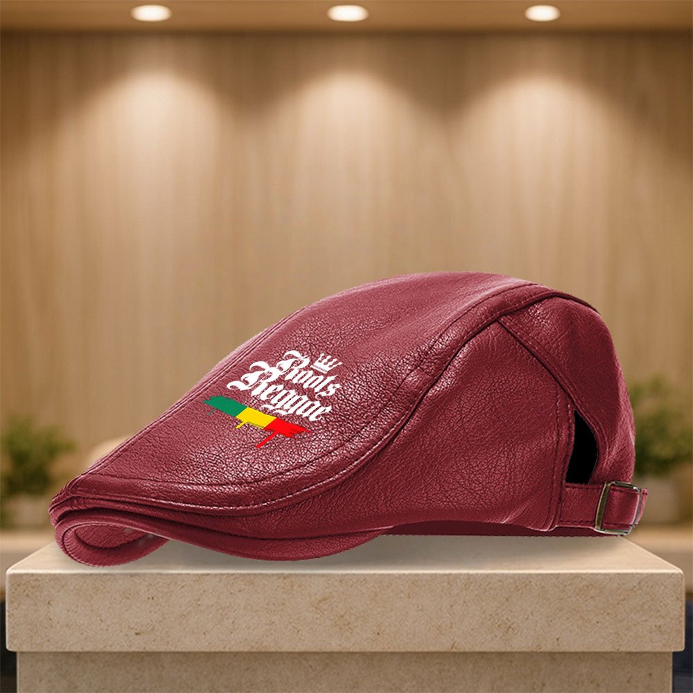 TEMU Reggae Lettering And Colorful Flag Pattern Print Newsboy Hat Lightweight Adjustable Optional Retro Fashion Versatile Beret Hat Unisex Classic