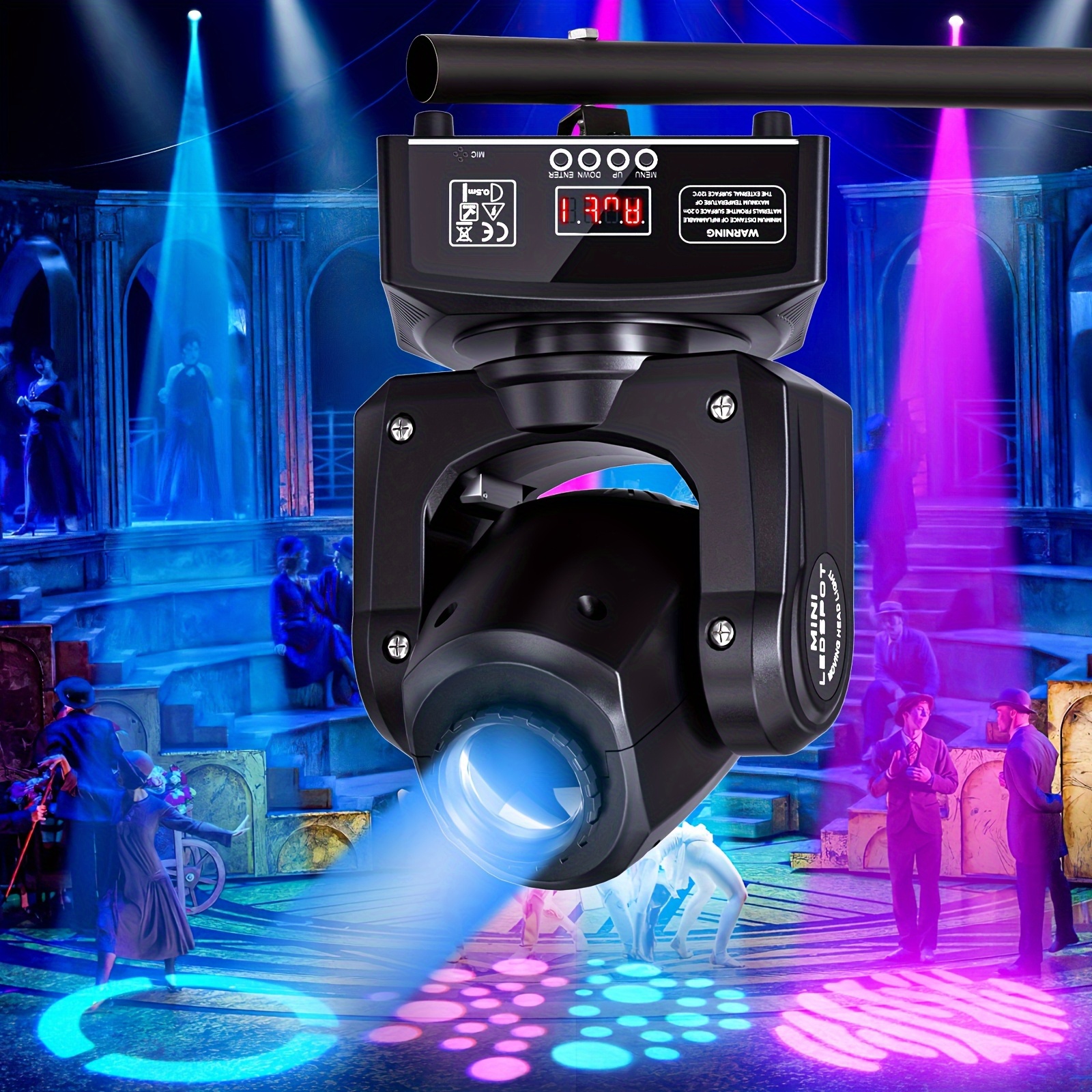 2 pack of120w led moving   rgbw 8 gobo beam multi pattern dmx suitable for djs discos nightclubs ktvs bars theatres   parties 0