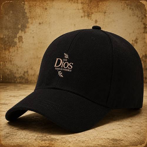 1 stück alles ist möglich, wenn gott es will baseball cap mit olivenzweig-print, elegante religiöse glaubensausdrucks-verschiebbarer vater-hut, lässiger outdoor-sonnenschirm