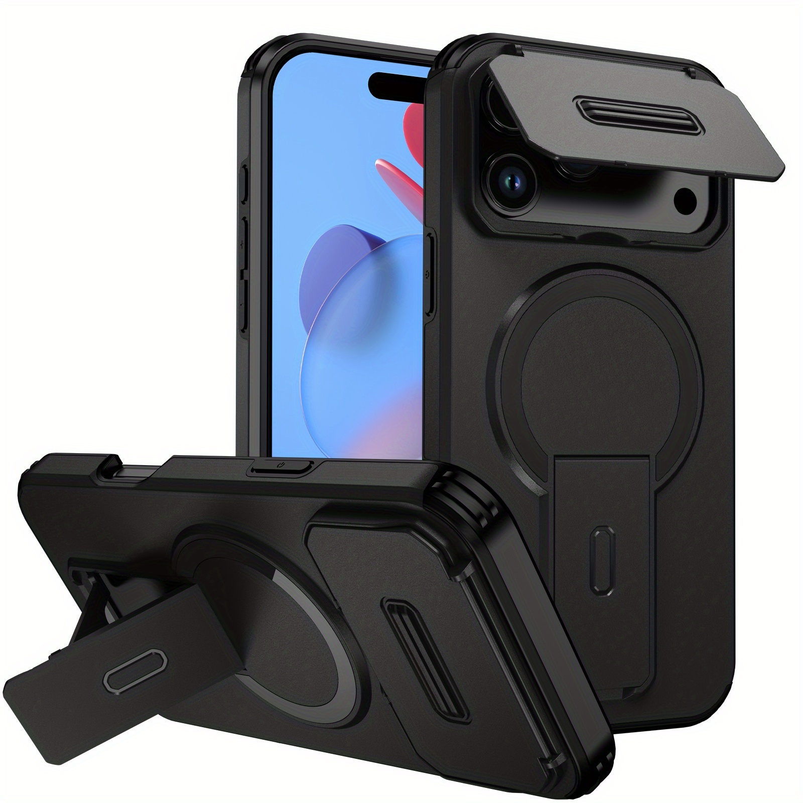 TEMU Phone Case: Phone Case - Compatible With Iphone 18/17/16/15/14/13/12/11 Models. This Case Features A Sliding Camera Cover, Full-coverage Camera