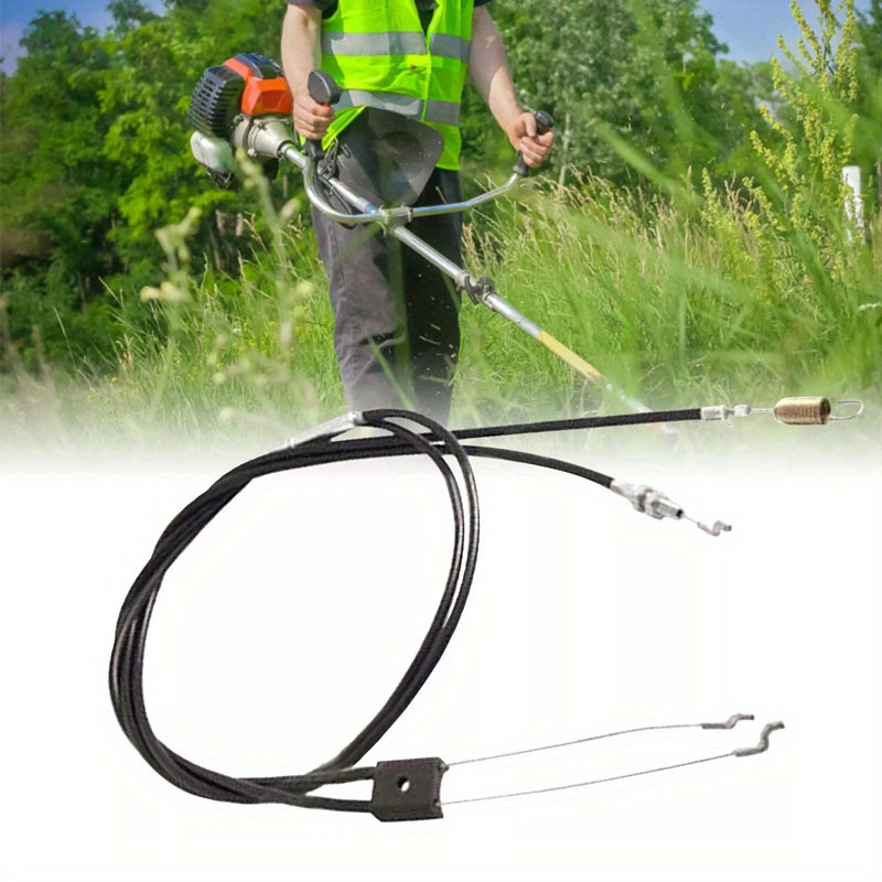 TEMU High-quality Throttle & Clutch Cable Set For Lawn Mowers - Aluminum, With Adjustable Lengths, Spare Parts