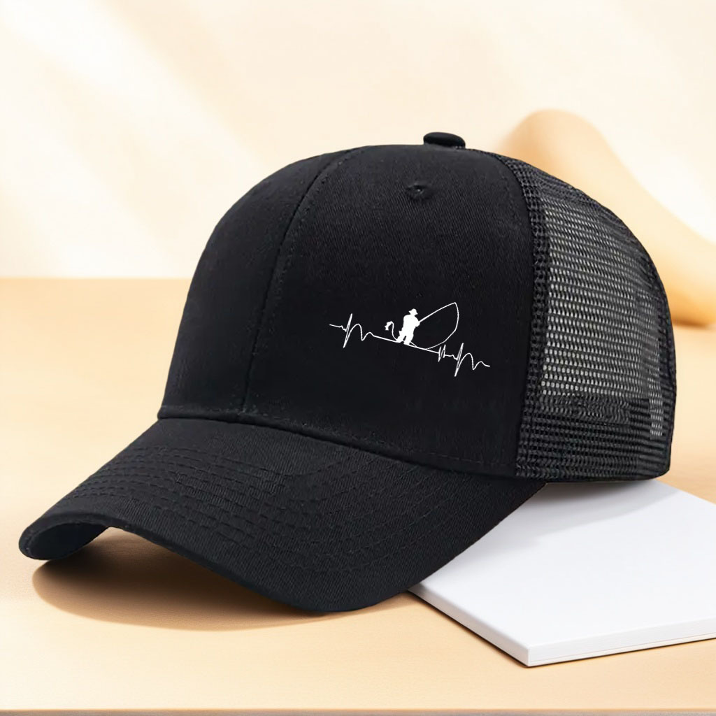 TEMU Cappellino da pesca 1 pz per ad asciugatura traspirante con visiera a d'anatra - Cappello da camionista regolabile per attivit� , , attrezzatura