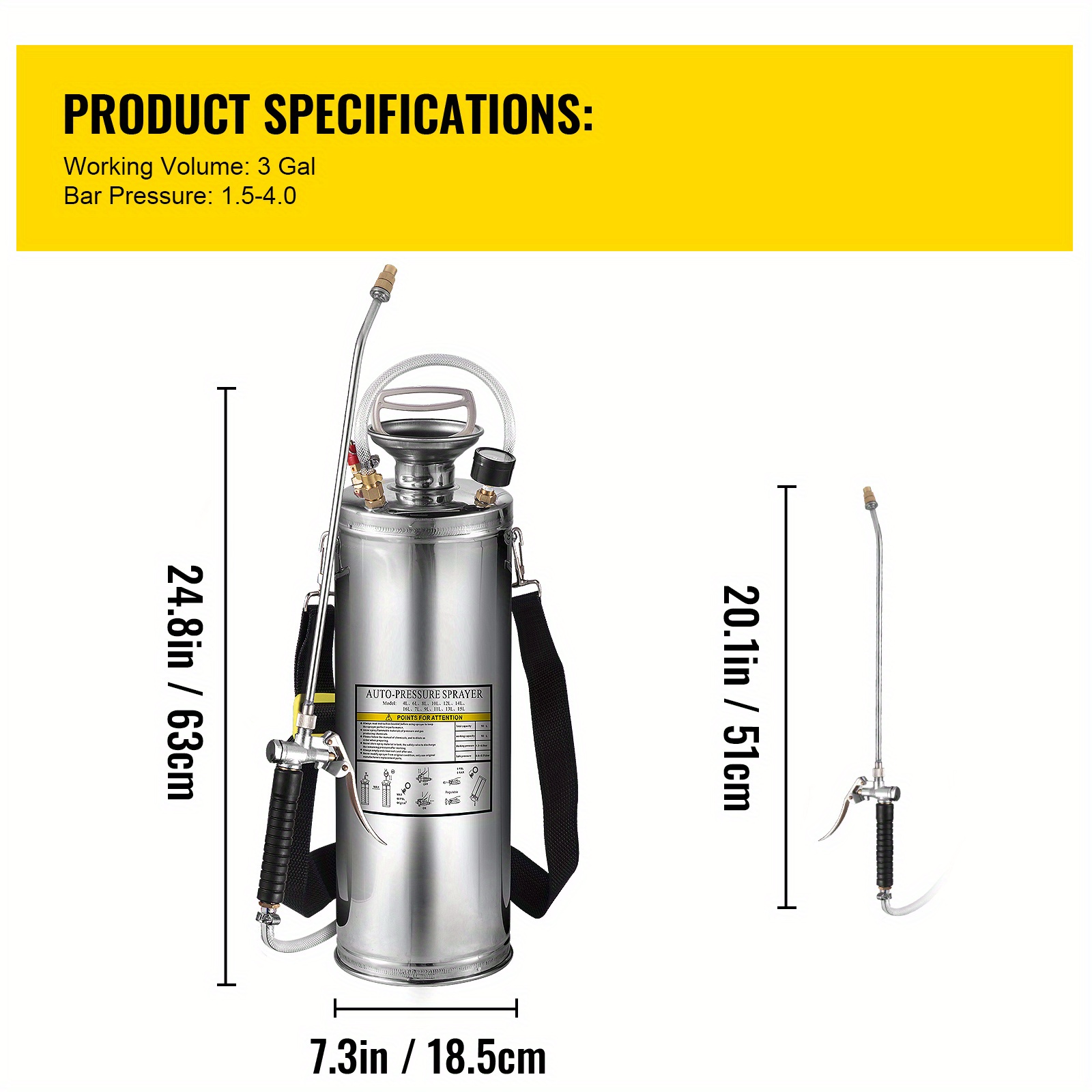 Happybuy Stainless Steel Sprayer