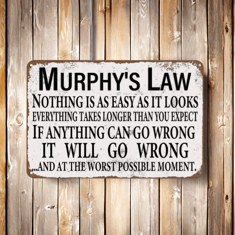 TEMU A Single Piece Of A Humorous Aluminum Sign Featuring ' Law' - A Rustic Decoration Suitable For The Kitchen, Garden, Bedroom, Bar, Bathroom, And