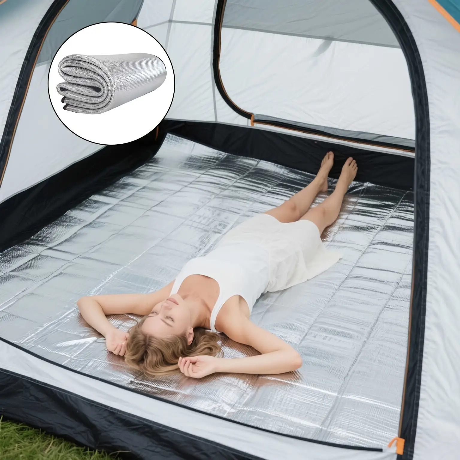 Foldable Moisture-Proof Insulated Sleeping Pad for Camping & Hiking