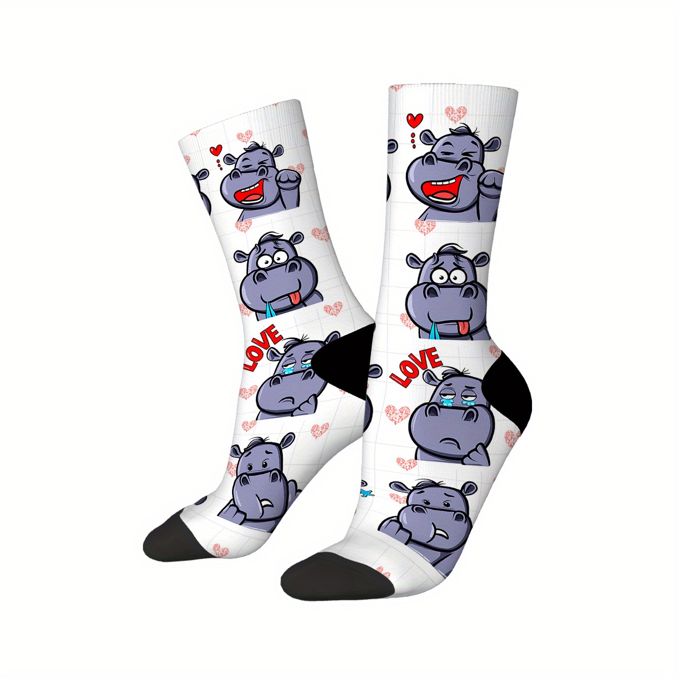 Image of 1 Pair Printed Socks Featuring With Different . High-quality Women's Socks, Comfortable And , Stylish Men's Socks, And A Whimsical Gift For Couples. Suitable For Everyday Wear And Sports