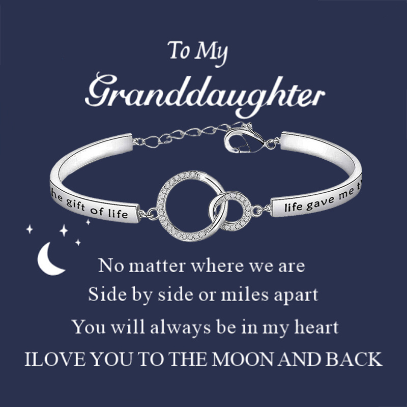 TEMU 1pc Bracelet+gift Card Round Inspirational Bracelet Gift: You Are , Stronger, And Smarter Than You . Gift Cards For Your Granddaughter's