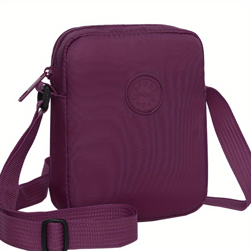 TEMU Bandolera unisex de único para hombres y mujeres, bolso cruzado de color sólido para uso diario o compras - Mini bandolera para teléfono