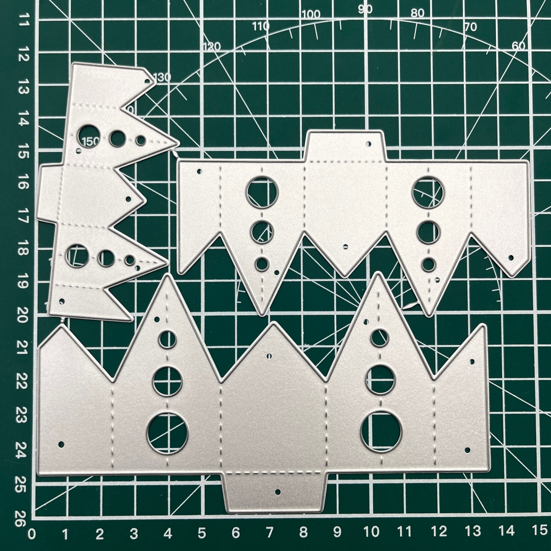 Image of A Of 3 Sized Folding Star Dies Featuring Round Cutout Designs, Metal Cutting Templates Ideal For Christmas Cards, Scrapbooking, Paper Crafts, Knives, Dies, , And Templates