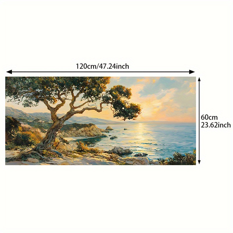 obra de de sin marco - línea con turquesas y vegetación , 23,62 ,24, de pared contemporáneo para y dormitorios, estética | impresión calidad, decoración de casa de playa, diseño 2d, ideal para decoración de habitaciones detalles 2