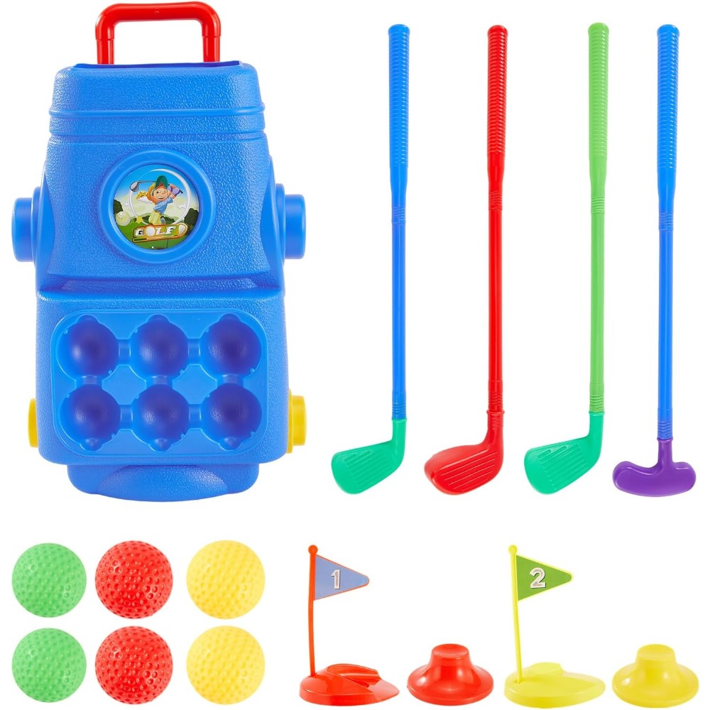 TEMU Clubs 6 Golf Balls 2 Practice Holes Golf Cart Golf Set Includes Indoor Outdoor Golf Set Portable Golf Set Garden Games Sports Fo