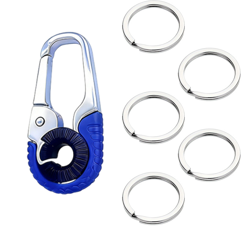 TEMU 6pcs Keychain Hook With Carabiner, Secure Locking Design Key Organizer, Multipurpose Clip For Keys Cables Luggage Bags, Suitable For Outdoor