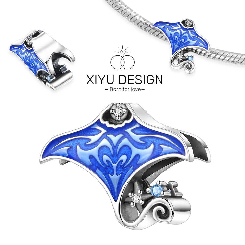 Devil Fish Marine Creatures Beads Original Pendants Bracelet Charm Jewelry Party Diy