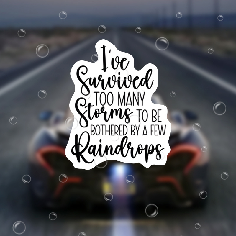 TEMU 1pc Of Adhesive Tape Stickers - "i Have Endured " Inspirational Message, Strong Adhesive, Ideal For Vehicles, Computers, Glass, Entrances,
