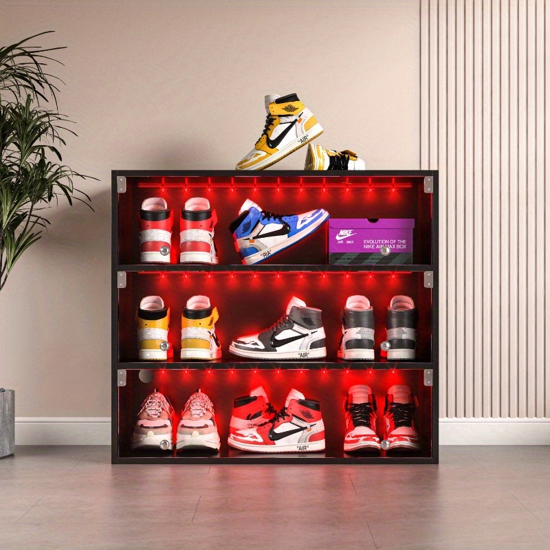shoe cabinet with lights sold on Temu United States