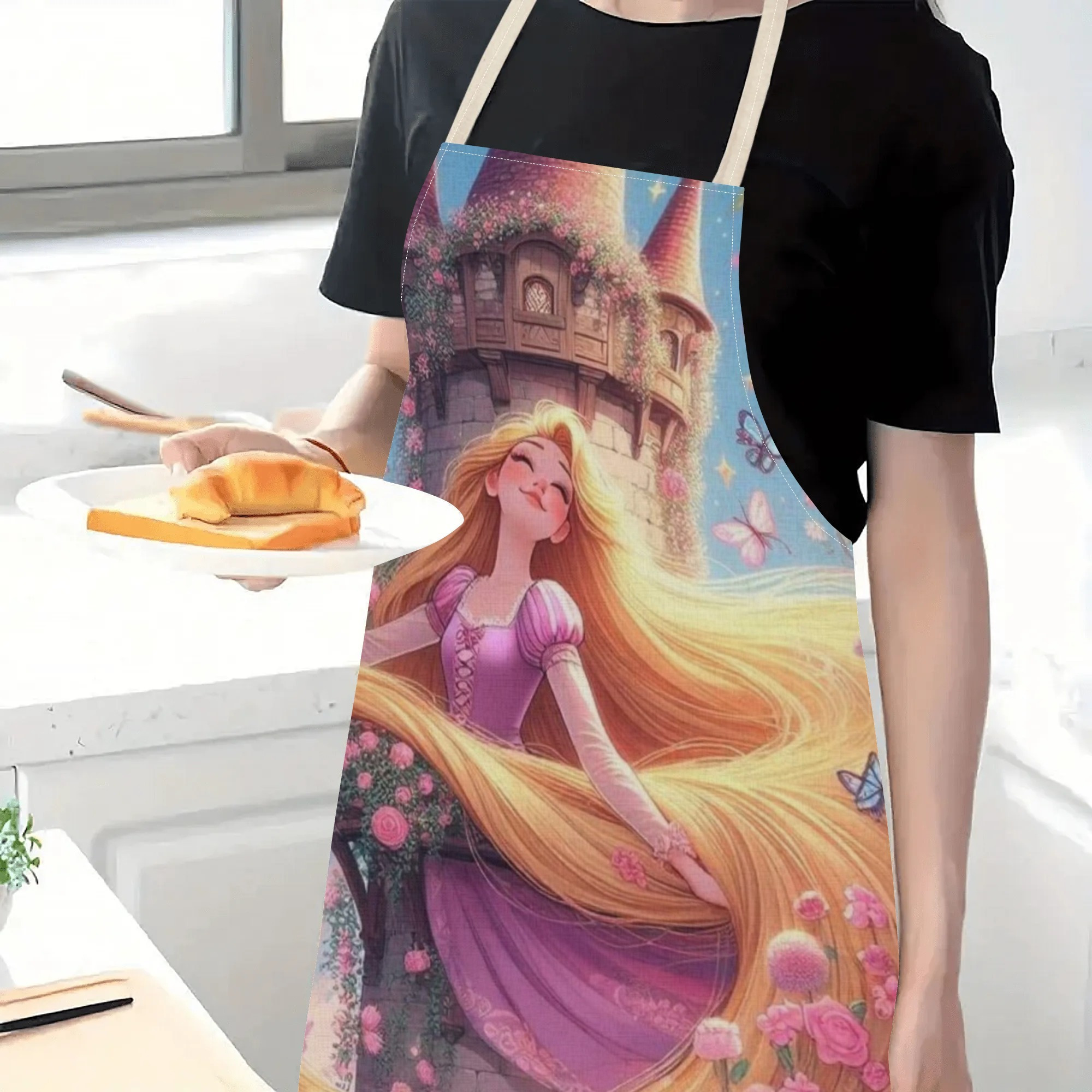 disney   waterproof apron - vibrant cartoon print,   polyester, ideal for home, hotels, restaurants, and more details 4