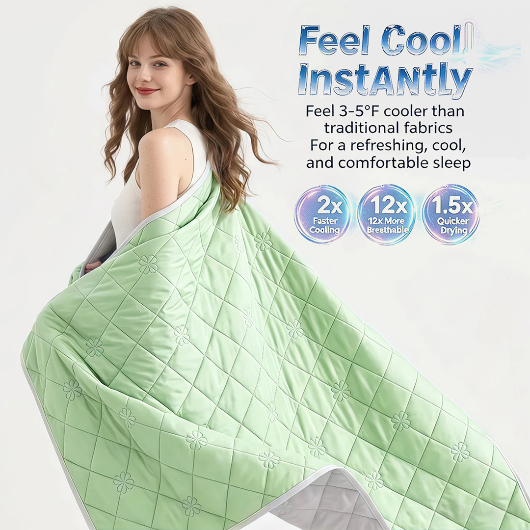 Local Warehouse 1pc Double Sided Soft Breathable Blanket, Large Lightweight Sleep Throw, Multi Purpose Air Conditioning Blanket For Bedroom And Sofa
