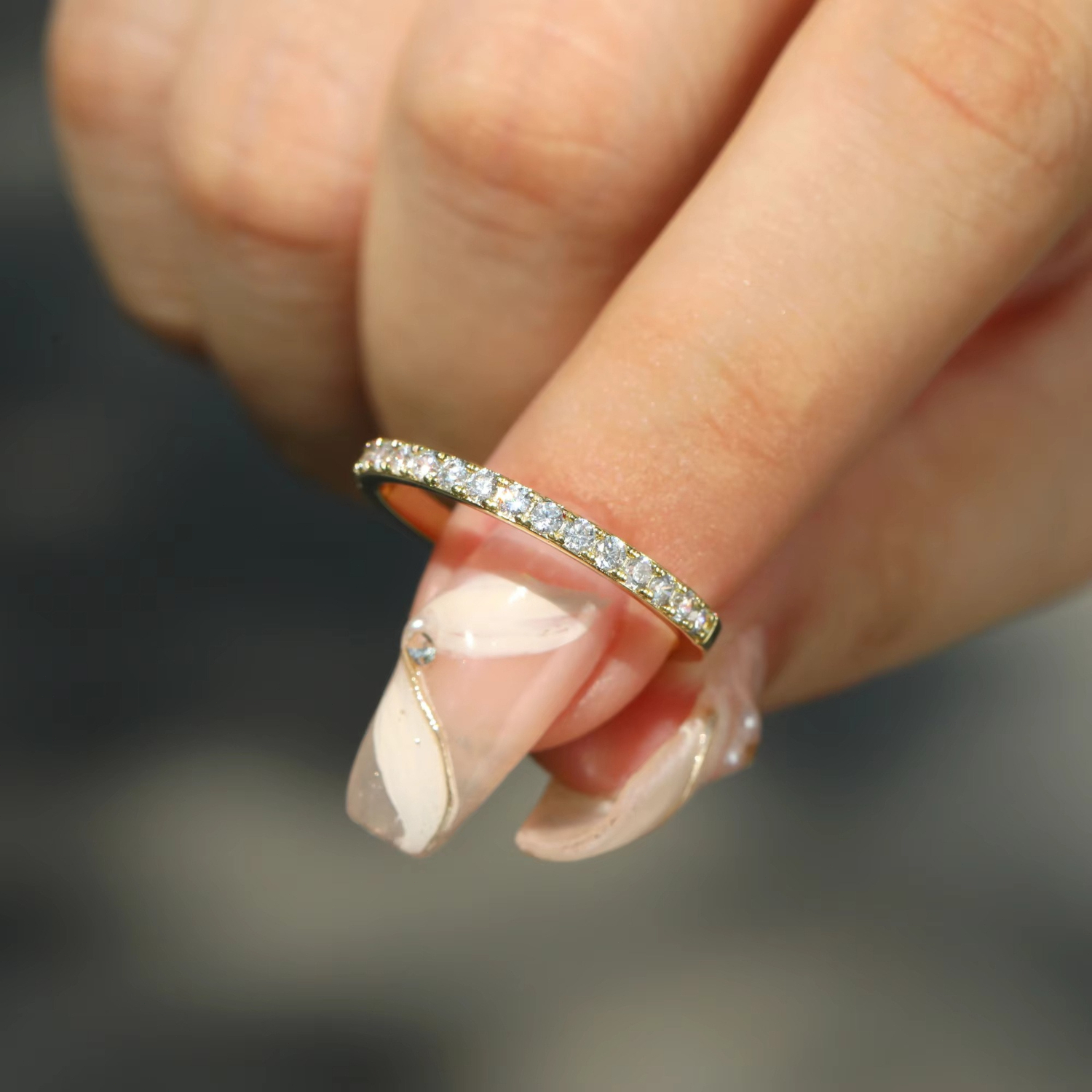 Elegant 0.25Ct Moissanite Stackable Ring, Birthday Gift