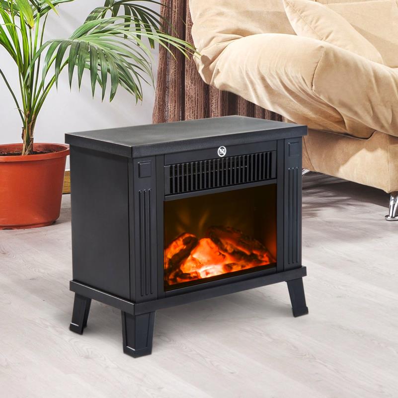 Cozy Black Electric Fireplace Stove with Realistic Flame Effect - 600-1200W Compact Modern Freestanding Heater, Energy-Efficient Portable Design with Digital Thermostat & Overheat Protection, 34x17x31cm for Home Decor and Heating, Ideal for Small Spaces, Apartments, Dorms, Offices - Sleek Black Finish with Glass Door & Realistic Flames, Durable Construction for Warmth and Ambiance, Heating Element for Stove, Electric Stoves