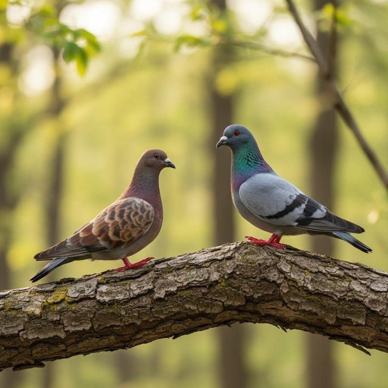 TEMU Collectible Figurines, 2pcs Realistic Pigeons, Hand-flocked Pigeon Decorative Ornaments, Desktop Decor, Polyurethane Material, Paper Wings,