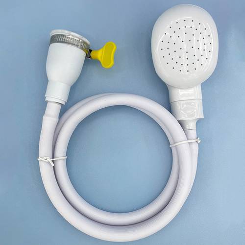 1 set faucet extension hose with handheld shower head and stainless steel clamp easy faucet extension shower for dorm bathroom and pet store