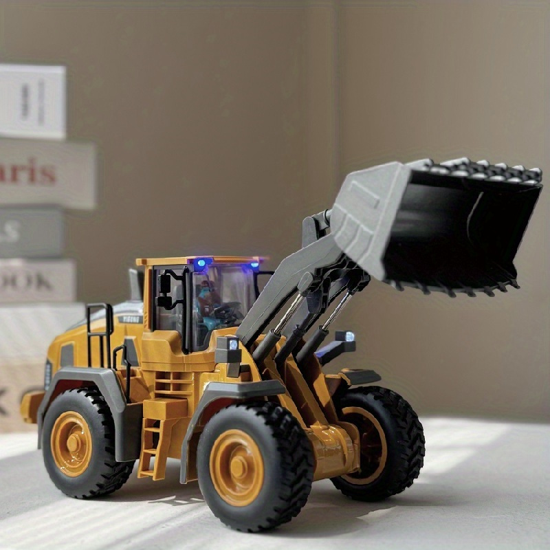 TEMU Remote Control Alloy Loader Toy Excavator, Dump Engineering Toy Car, 2.4g 1:20 9 Channels Park Bulldozer