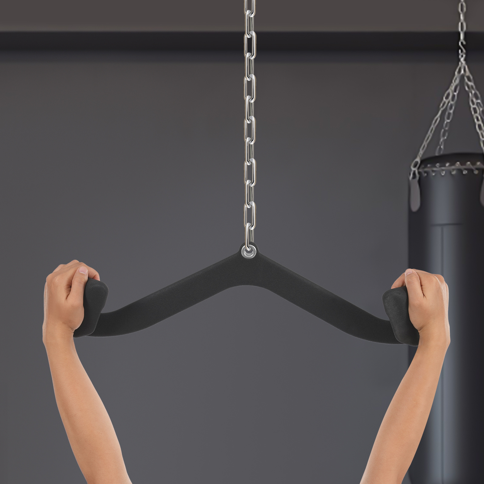 TEMU 7pcs Gym Accessories, Fitness, Rowing, Triceps, Pull-up Bar For Back, Pull-up Bar, Rowing Handle Pull Up Bar Pulley Machine Fitness Pull-up Bar