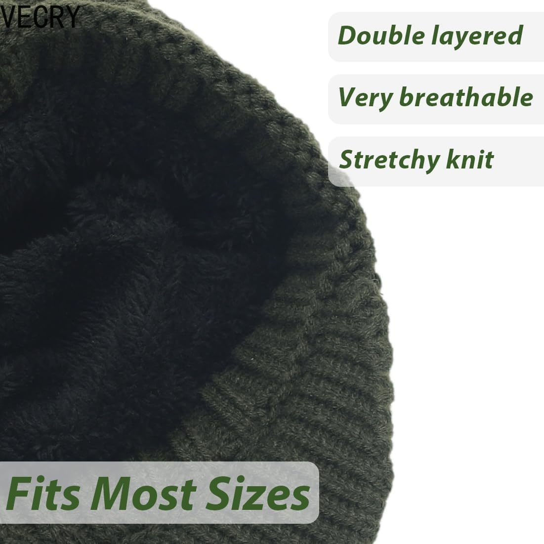 Sky Blue Visor Beanie Square Rib Knitted Flat Top Ski Castro - Foto 2