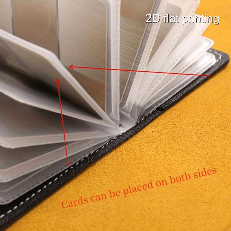 26 Card Slots PU Leather Credit Card Storage Bag Unisex Simple Texture Multi-card Slot Card Bag Coin Purse