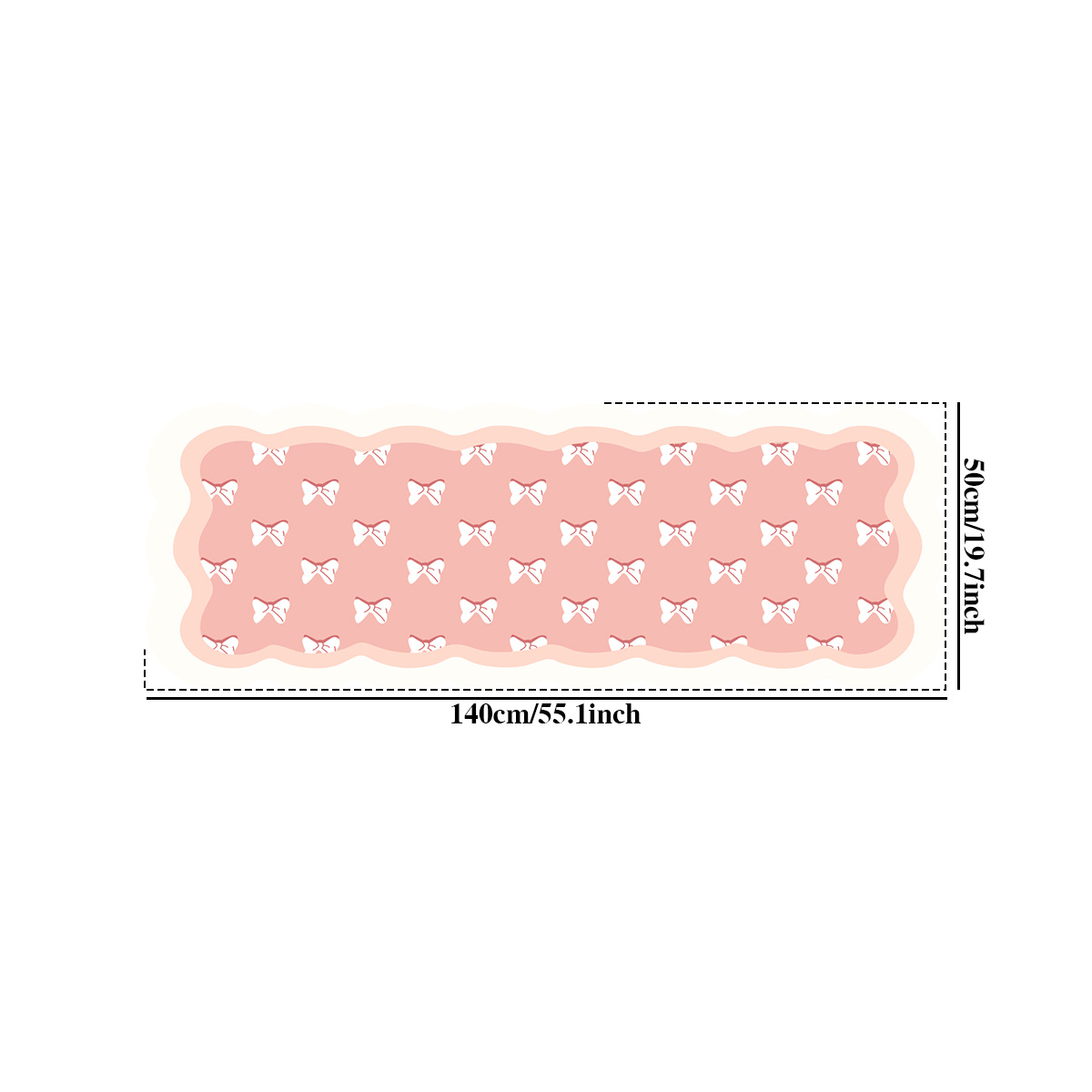 TEMU 1pc Of Faux Cashmere Carpet Weighing 1000g, With A Thickness Of 10mm And Dimensions Of 40x110cm. This Non-slip, Soft, And Fluffy Floor Mat