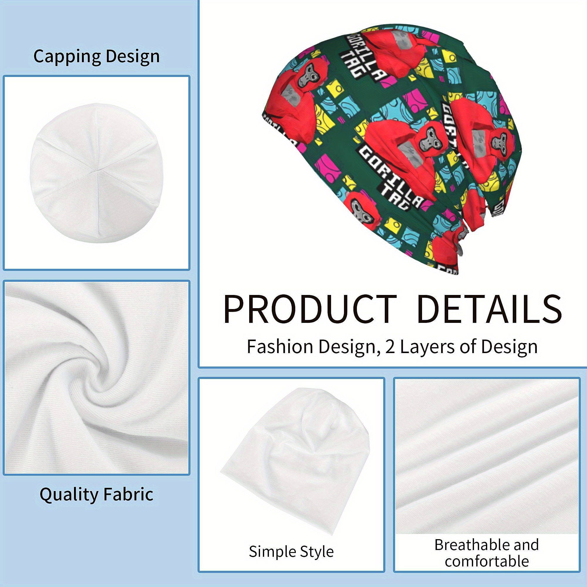 retro gorilla tag graphic bonnet hat men women lightweight Temu