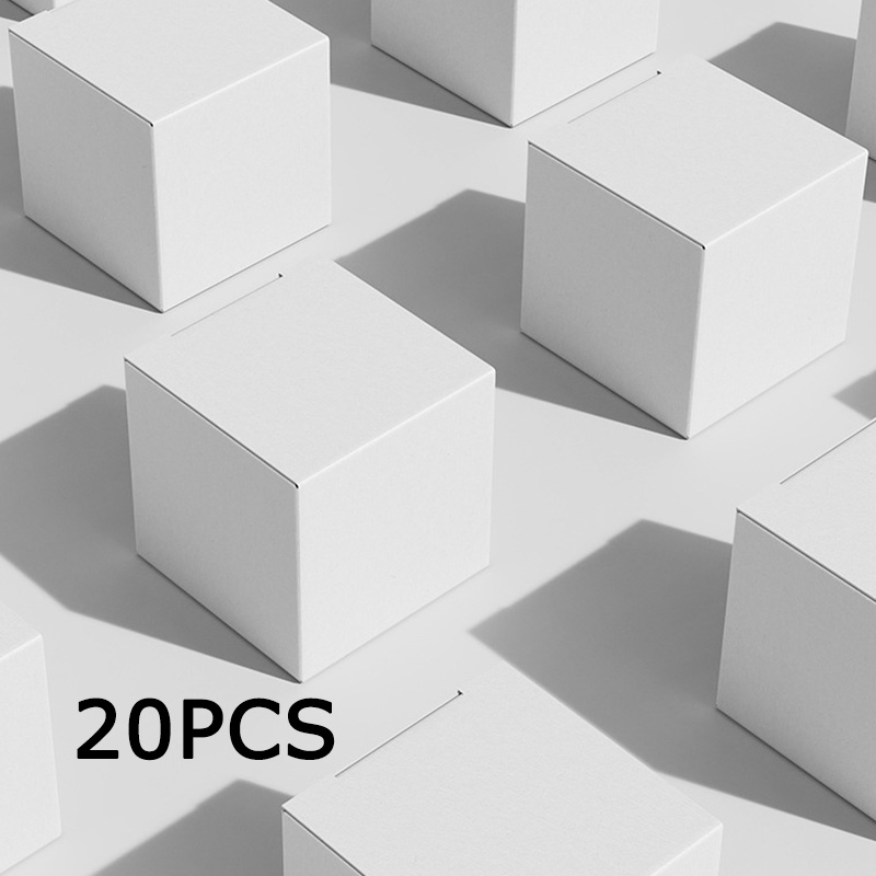 Temu 12*12*12Cm, Egyszerű FehéR BöGre AjáNdéKdobozok, MegvastagíTott öSszehajtható Kis TáRgyak CsomagolóDobozai, TöKéLetesek SzüLetéSnapra, EsküVőRe,-image