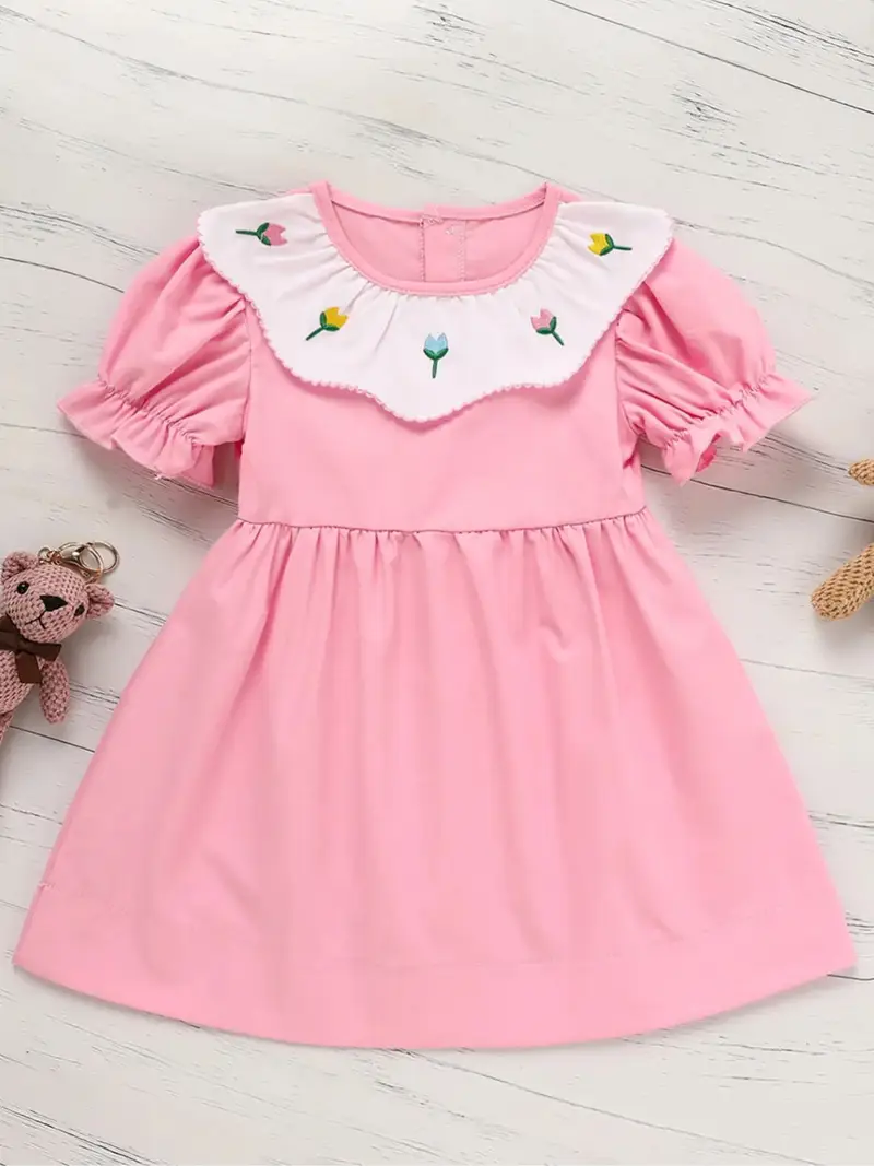 adorable toddler baby girl spring dress pink tulip smocked - Temu adorable toddler baby girl spring dress pink tulip smocked - Temu