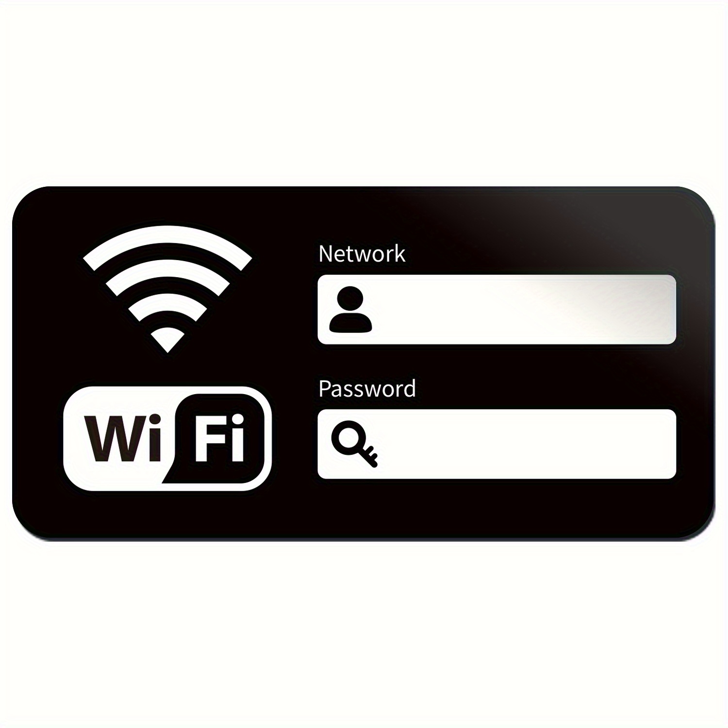 TEMU 2d Flat - [2d Flat] A Bohemian-style Acrylic Wifi Password Wall Sign, A 2d Flat Rectangular Decorative Piece, Suitable For Home, Office, And