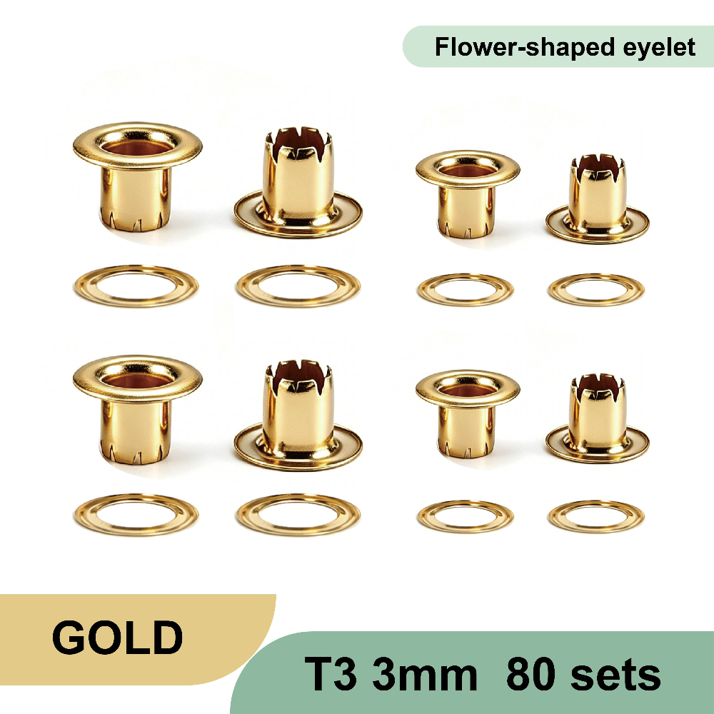 TEMU 80 Sets Of Metal Eyelets, Blooming Eyelet Buttons, 4-color Black White Eyelet Button Pad Set Handmade Paper Art Card Making Materials Suitable