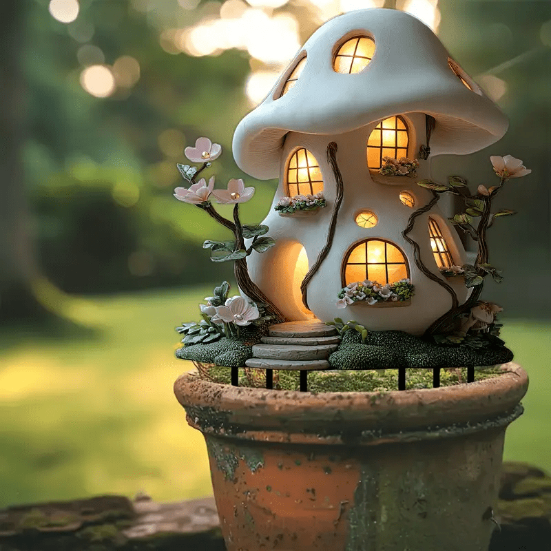 

Jardin Maison Décoration de Noël en Acrylique - Idéal pour Plantes Extérieures & Bonsaï, Cadeau pour & , Pas d'Électricité , Décoration