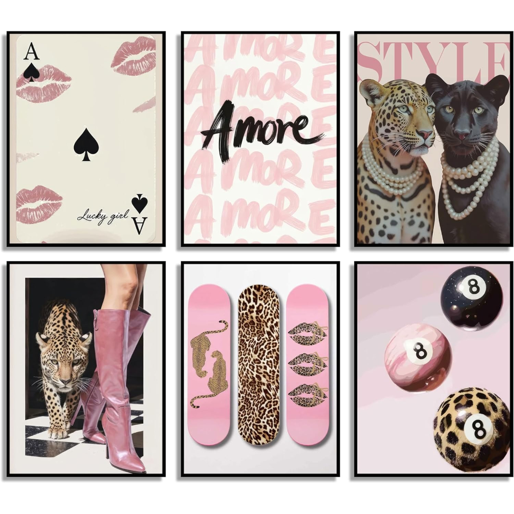 2d flat 6pcs frameless modern 8 ball wall art - Temu