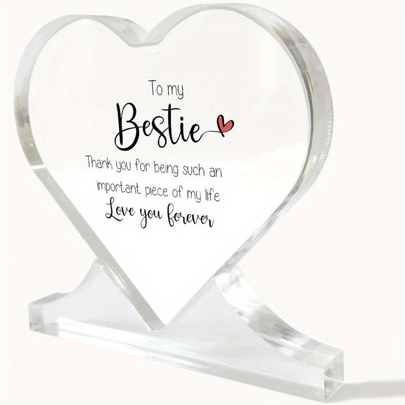 TEMU 2d Flat, A Gift For A Female Friend, The Best Friendship Gift For A Woman - Best Friend Acrylic Plaque