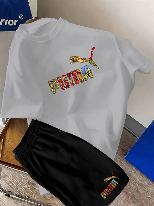 summer casual sportswear boys t shirt set girls shorts set suitable for outdoor activities