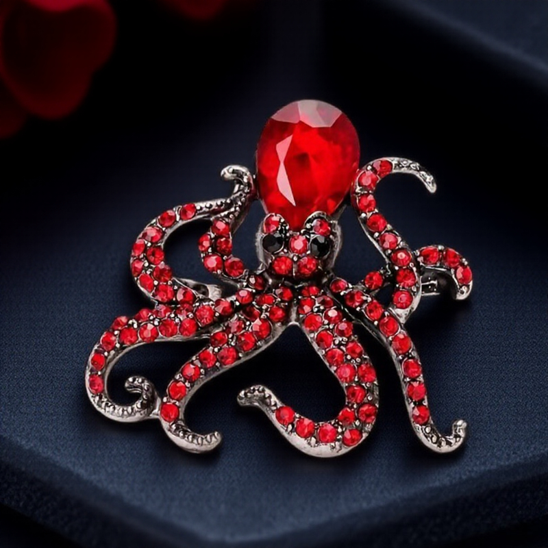 Ocean Series Octopus Brooch, High-End Versatile Accessory